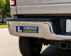 Custom school bumper sticker displayed on a truck bumper