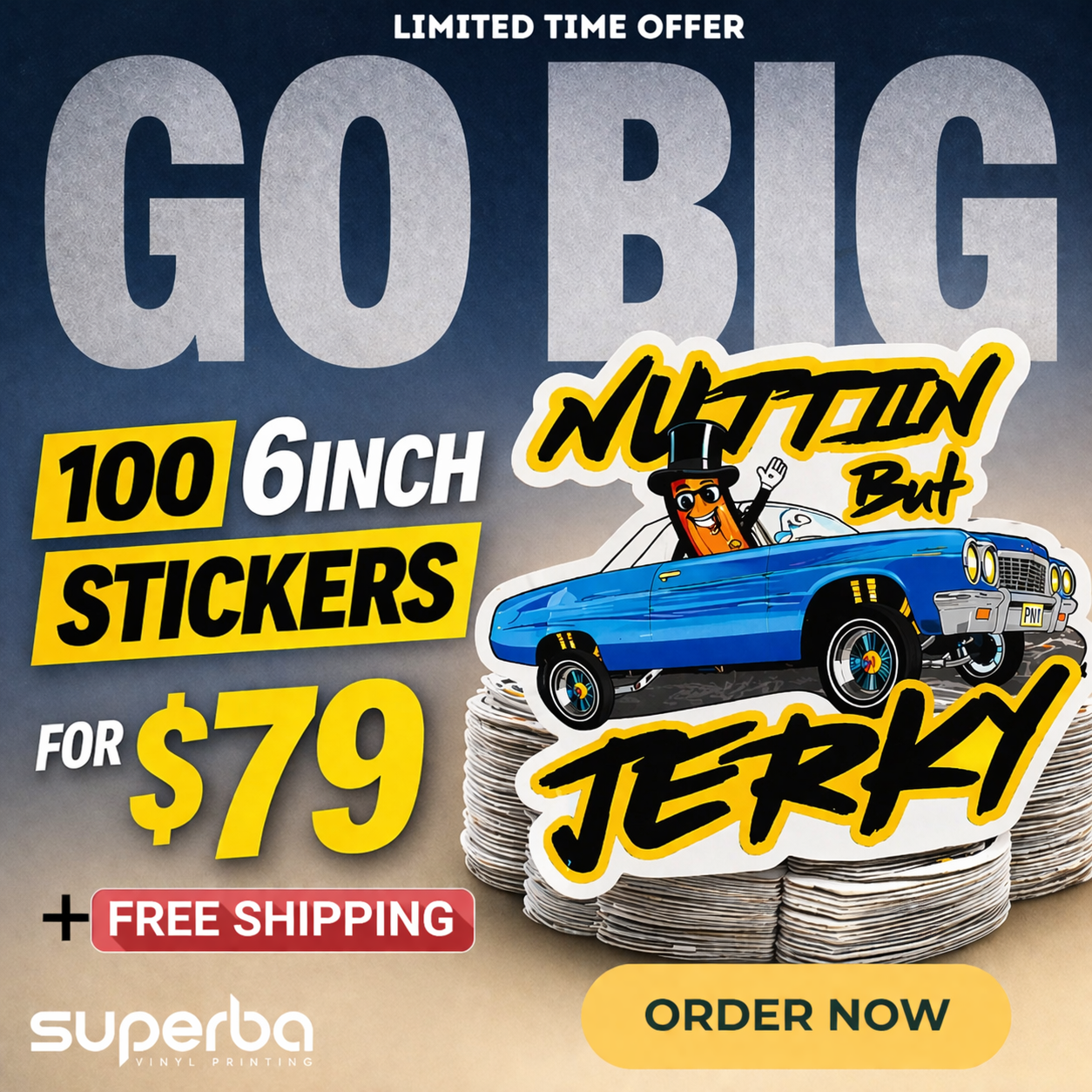 6″ Vinyl Stickers – 100 Pack